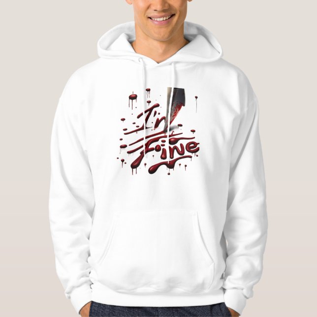 I'm Fine Movie Halloween Zombie  Hoodie (Front)