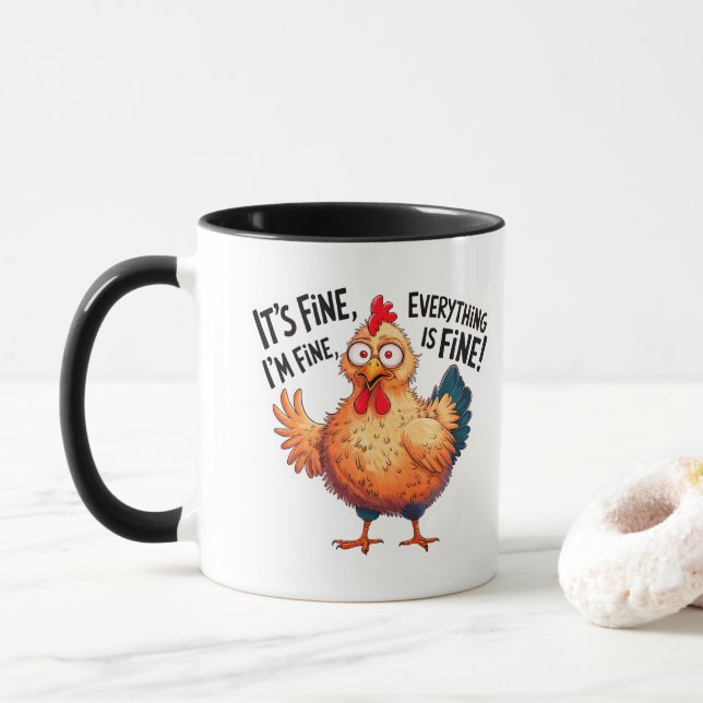 I'm fine mug (With Donut)