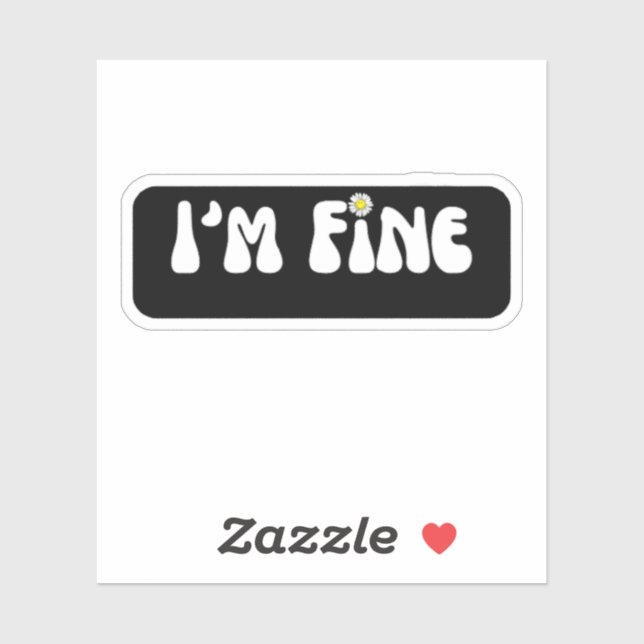Im Fine Retro  Sticker (Sheet)