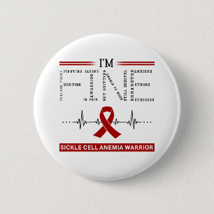 I'm Fine Sickle Cell Anemia Warrior Button
