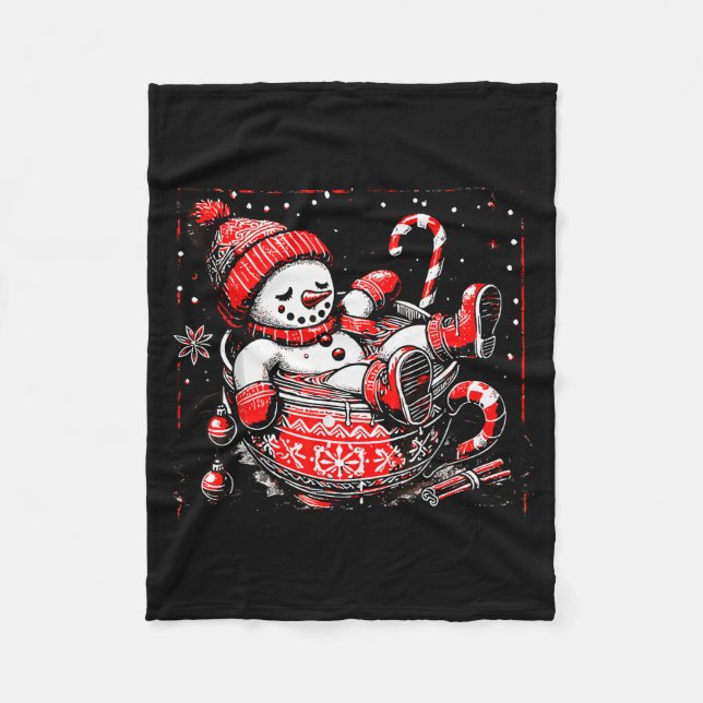 I'm Fine This Is Fine Just Having A Meltdown Funny Fleece Blanket (Front)