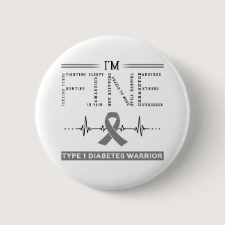 I'm Fine Type 1 Diabetes Warrior Button