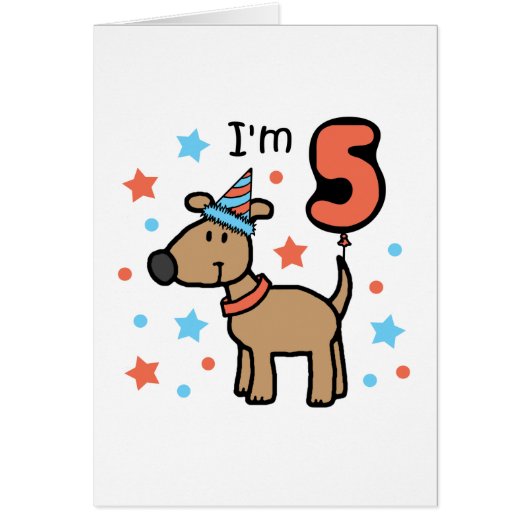 I'm Five Doggie Cards (Front)