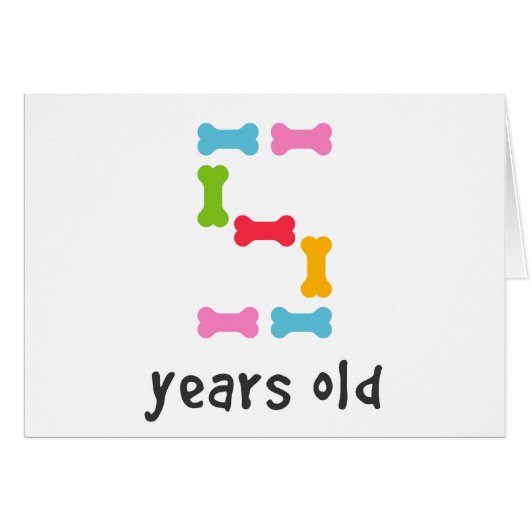 I'm Five Years Old Cards (Front Horizontal)