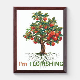 I'm Flourishing – Rooted Growth Inspirational Tree Award Plaque
