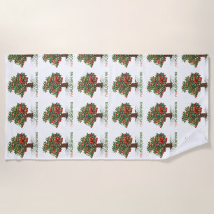 I'm Flourishing – Rooted Growth Inspirational Tree Beach Towel