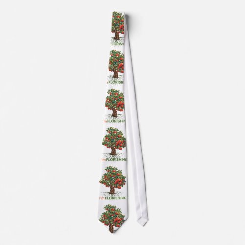 I'm Flourishing – Rooted Growth Inspirational Tree Neck Tie