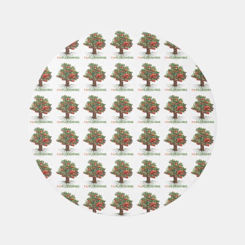 I'm Flourishing – Rooted Growth Inspirational Tree Outdoor Rug