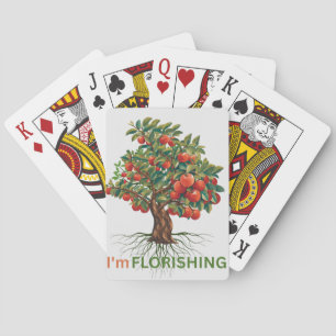 I'm Flourishing – Rooted Growth Inspirational Tree Poker Cards