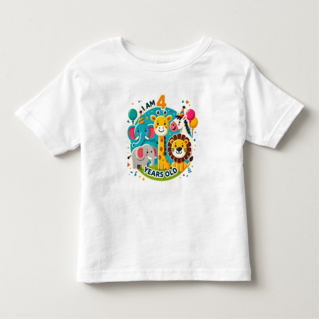I'm four. toddler t-shirt (Front)