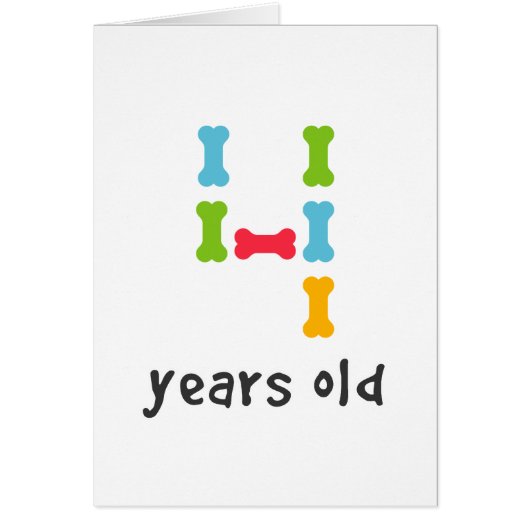 I'm Four Years Old Cards (Front)