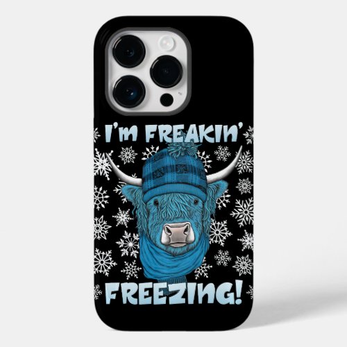Im Freakin Freezing Highland Cow Pullover Case_Mate iPhone 14 Pro Case