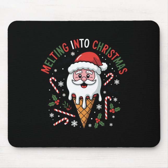 I'm Freaking Melting Christmas Ice Cream Monster D Mouse Pad (Front)