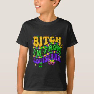 I'm From Louisiana Mardi Gras Fleur De Lis Fat Tue T-Shirt