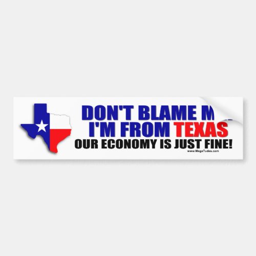 Im From Texas Bumper Sticker