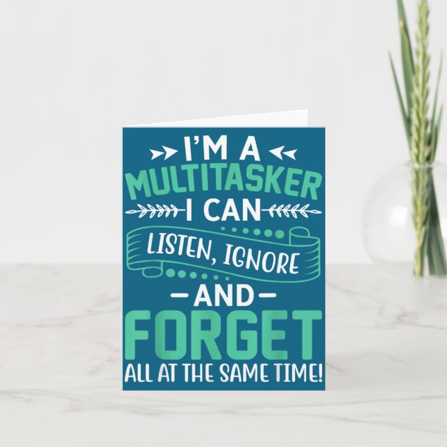 I'm Funny Multitasker Multi Tasker Gift Card (Front)