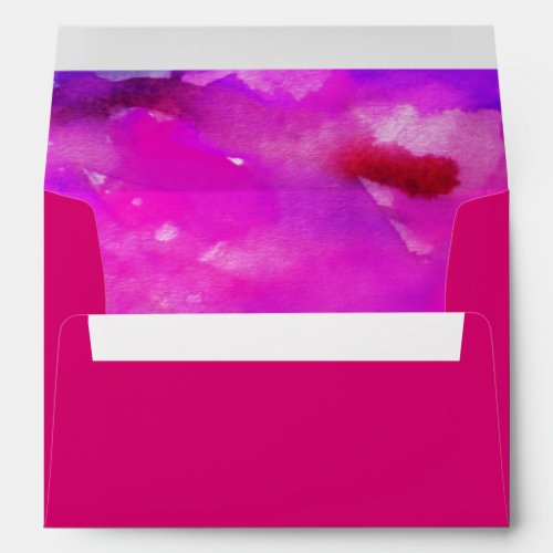 IM FUSCHIA WATERCOLOR Bat Mitzvah Envelope