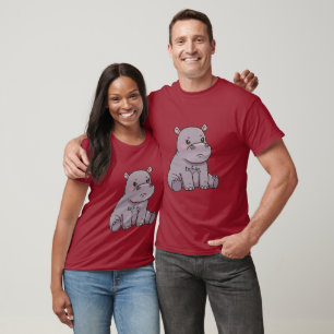 "I'm fussy." Cartoon, Cute Pouting Hippo T-Shirt