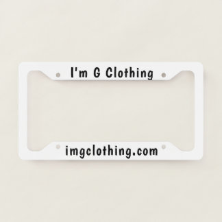 I'm G Clothing License Plate Frame