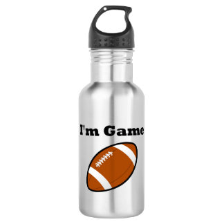 I'm Game (football) Stainless Steel Water Bottle