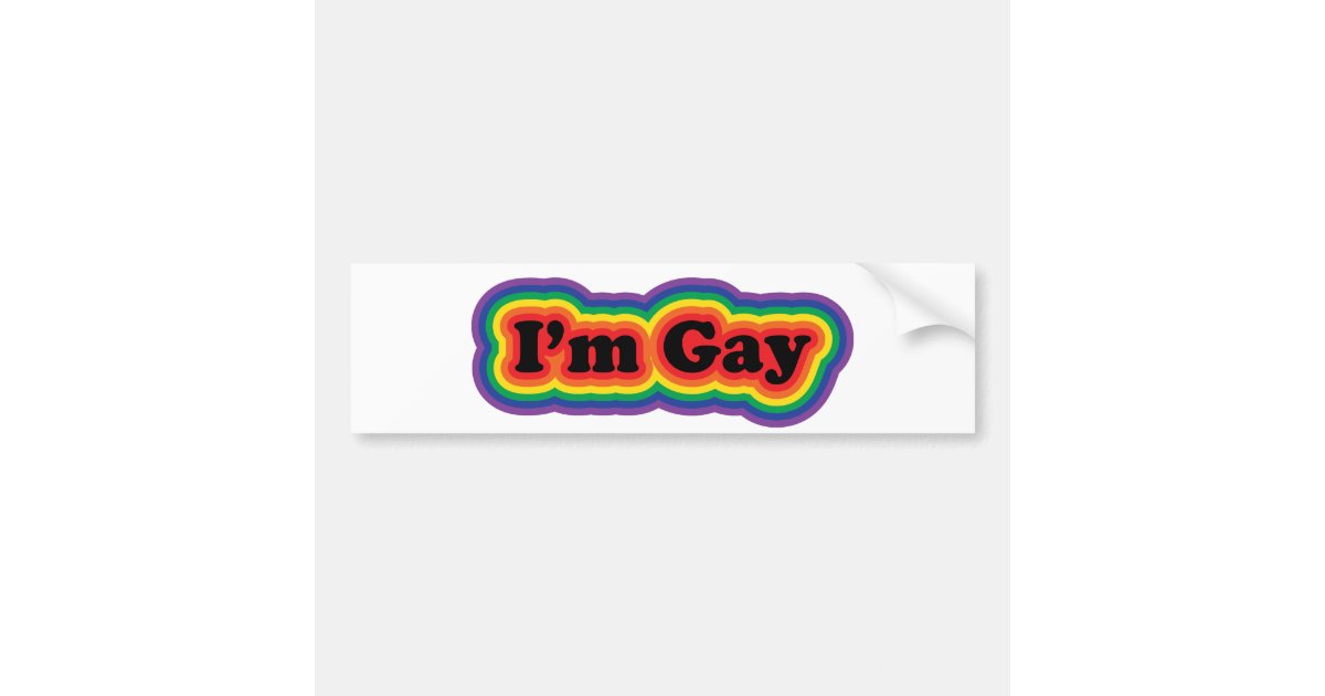 Im Gay Bumper Sticker Zazzle 9327