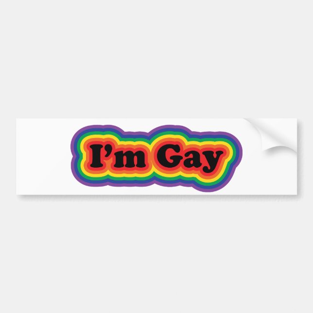 I'm Gay Bumper Sticker (Front)