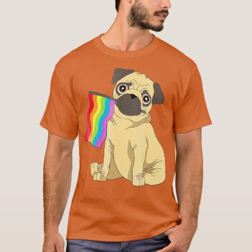 Im Gay   Flag Pug Pride  LGBQ Gifts Womens Kids  T_Shirt