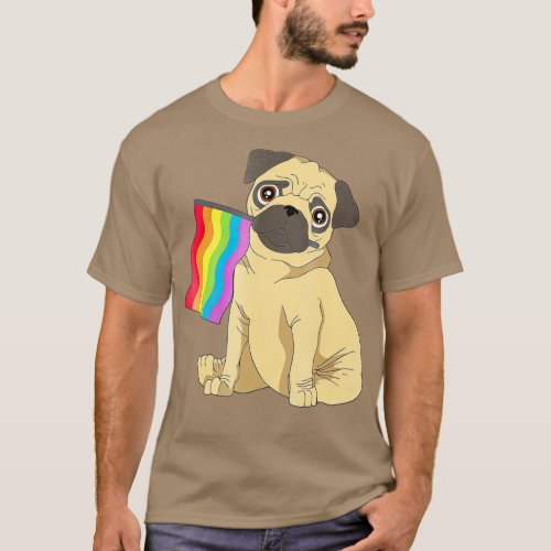 Im Gay   Flag Pug Pride  LGBQ Gifts Womens Kids  T_Shirt