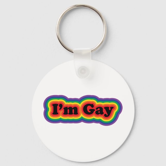 I'm Gay Keychain (Front)