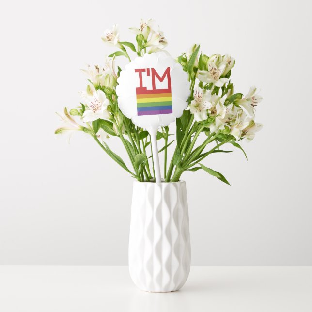 I'm Gay | Rainbow Flag Balloon (Vase)
