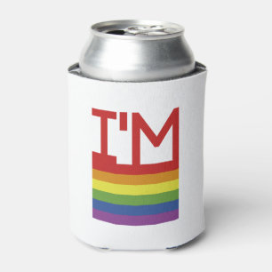I'm Gay Rainbow Flag Can Cooler