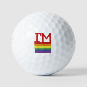 I'm Gay Rainbow Flag Golf Balls