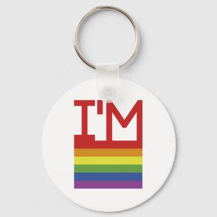 I'm Gay   Rainbow Flag Keychain