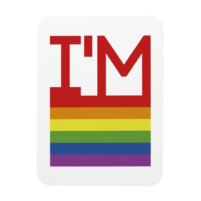 I'm Gay | Rainbow Flag Magnet (Vertical)