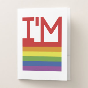 I'm Gay Rainbow Flag Pocket Folder