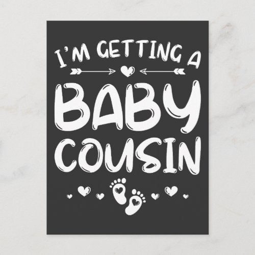 Im Getting A Baby Cousin Gender Reveal Baby Postcard
