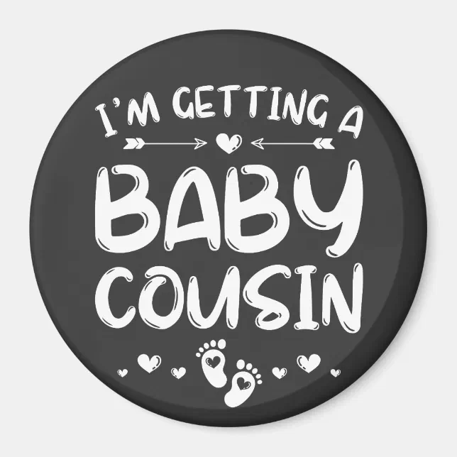 I'm Getting A Baby Cousin Gender Reveal Circle Zazzle