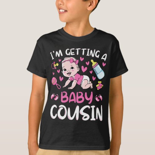 Im Getting A Baby Cousin Girl Gender Reveal Boy T_Shirt
