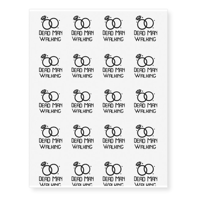 I'm Getting Married Groom Funny Gift Temporary Tattoos (Front)