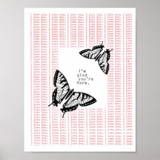 i'm glad you're here poster