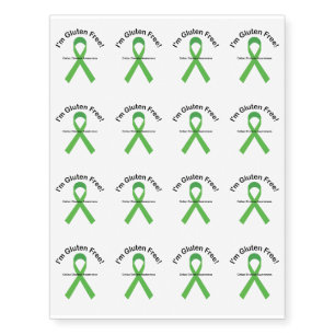 I'm Gluten Free Celiac Disease Awareness Temporary Tattoos