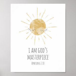 I'm God's Masterpiece Bible Verse Poster