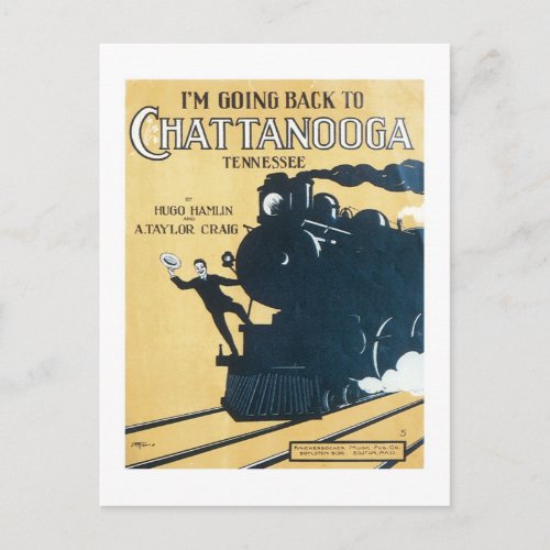 Im Going Back to Chattanooga Tennessee Songbook C Postcard