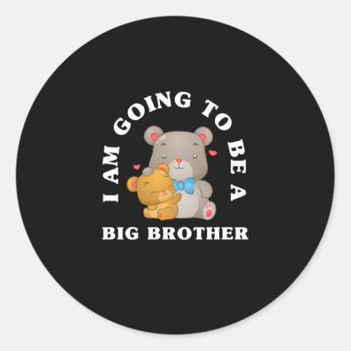 Im Going To Be A Big Brother Bears Classic Round Sticker