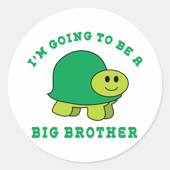 I'm Going To Be A Big Brother Classic Round Sticker (Front)