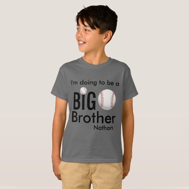 I'm going to be a Big Brother Cousin Baseball T-Shirt (Front Full)