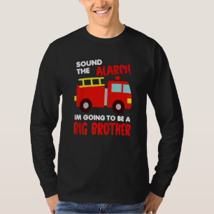 Im Going To Be A Big Brother Firetruck Baby Revea T-Shirt