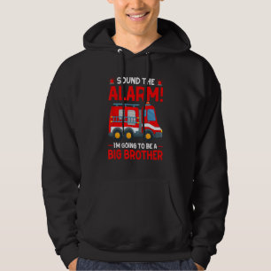 Im Going To Be A Big Brother Firetruck Pregnancy R Hoodie