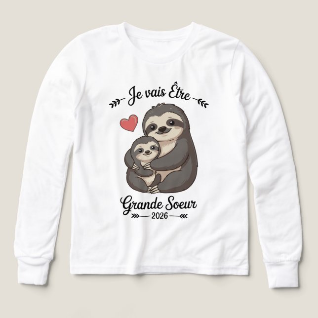 I'm Going to be a Big Sister 2026 Tri-Blend Shirts (Design Front)