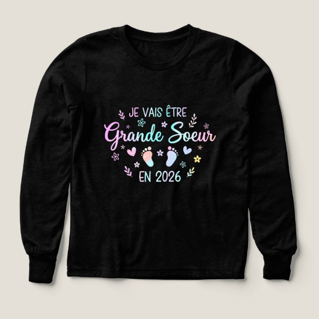 I'm Going to be a Big Sister 2026 Tri-Blend Shirts (Design Front)